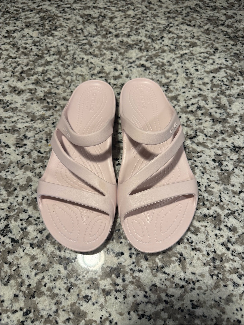 CROCS Women's Strappy Slide Sandals - Blush